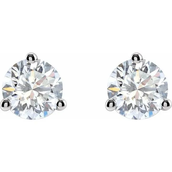 Round 3-Prong Cocktail-Style Stud Earrings Image 2 Comstock Jewelers Edmonds, WA