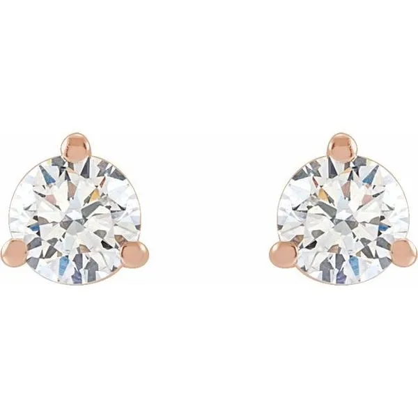 Round 3-Prong Cocktail-Style Stud Earrings Image 2 Holly's Jewelry Mountain Home, AR