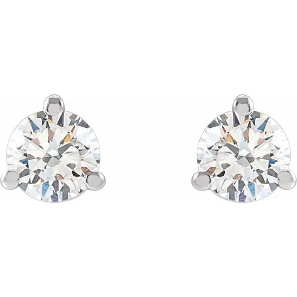 Round 3-Prong Cocktail-Style Stud Earrings Image 2 Cherry Street Jewelers Tulsa, OK