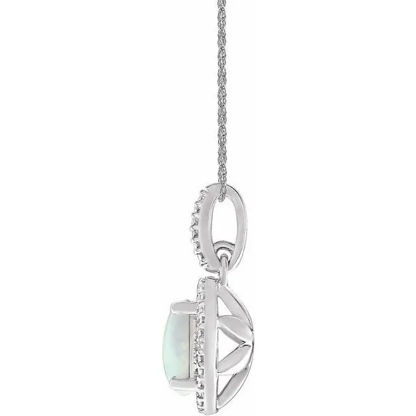 Halo-Style Necklace Image 2 Scirto's Jewelry Lockport, NY