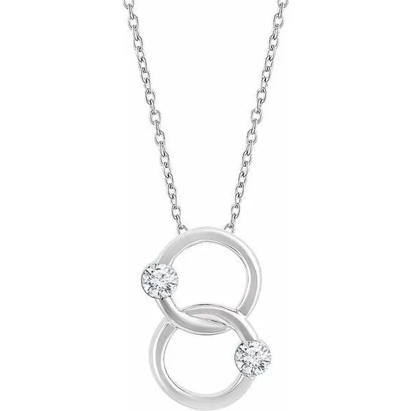 Two-Stone Interlocking Circle Necklace Holly's Jewelry Mountain Home, AR