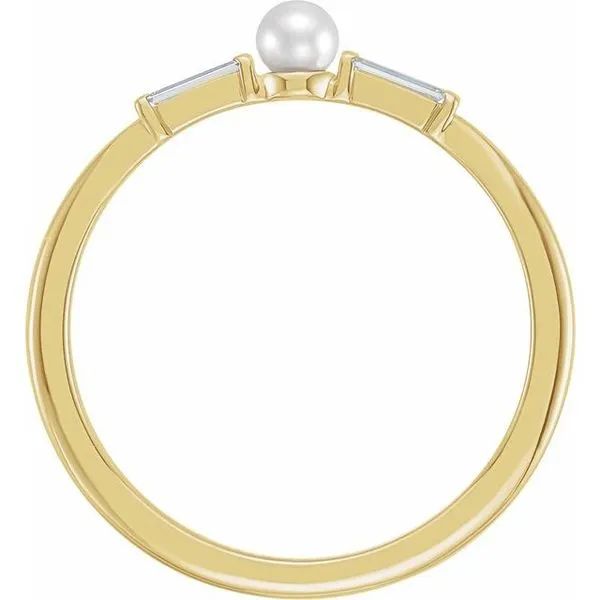 Accented Pearl Ring Image 2 J. Meredith Jewelers Delafield, WI