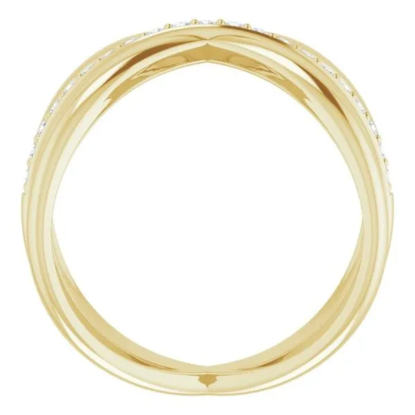 Accented Criss-Cross Ring Image 2 Milan's Jewelry Inc Sarasota, FL