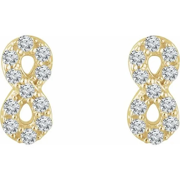 Infinity Earrings Image 2 Scirto's Jewelry Lockport, NY
