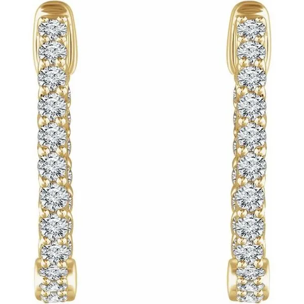 Inside-Outside Hoop Earrings Image 3 Rasmussen Jewelers Spanish Fork, UT