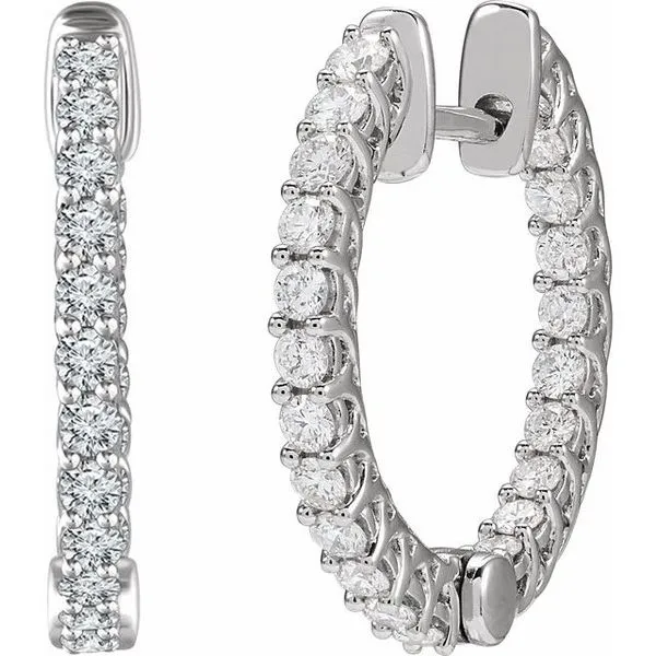 Inside-Outside Hoop Earrings Image 2 Scirto's Jewelry Lockport, NY