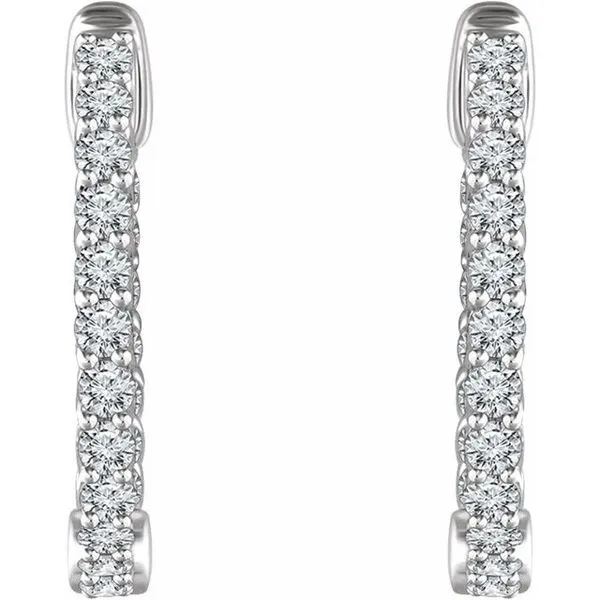 Inside-Outside Hoop Earrings Image 3 Boyd Jewelers Wesley Chapel, FL