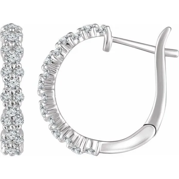 Accented Hoop Earrings Scirto's Jewelry Lockport, NY