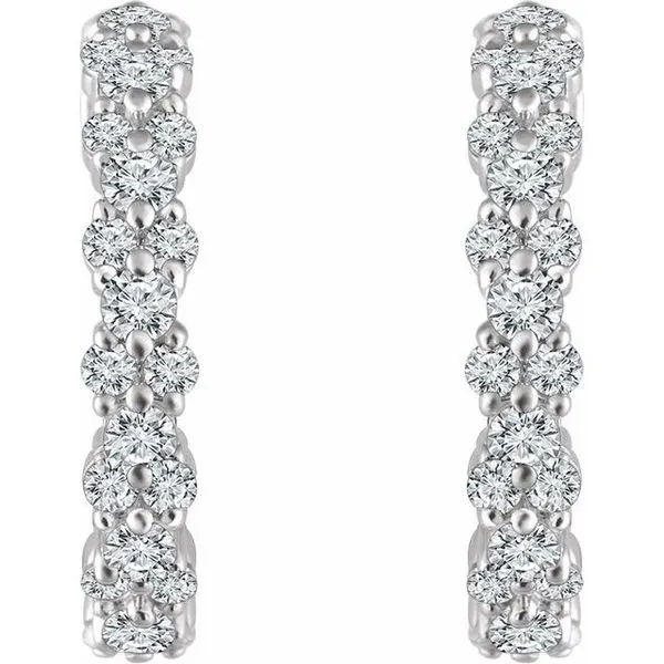 Accented Hoop Earrings Image 2 Becky Beck's Jewelry DeKalb, IL