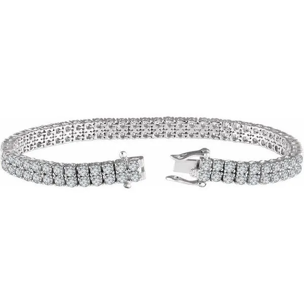 Double Row Line Bracelet Image 2 Jerald Jewelers Latrobe, PA