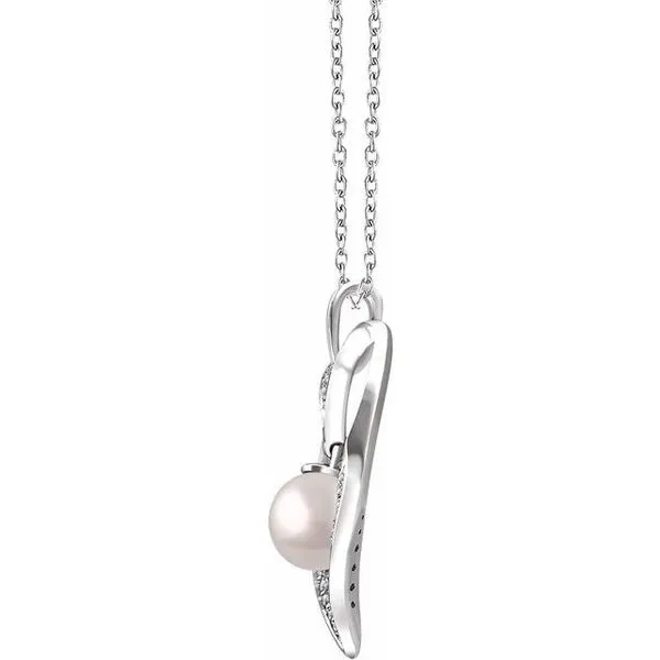 Pearl Heart Necklace Image 2 Scirto's Jewelry Lockport, NY