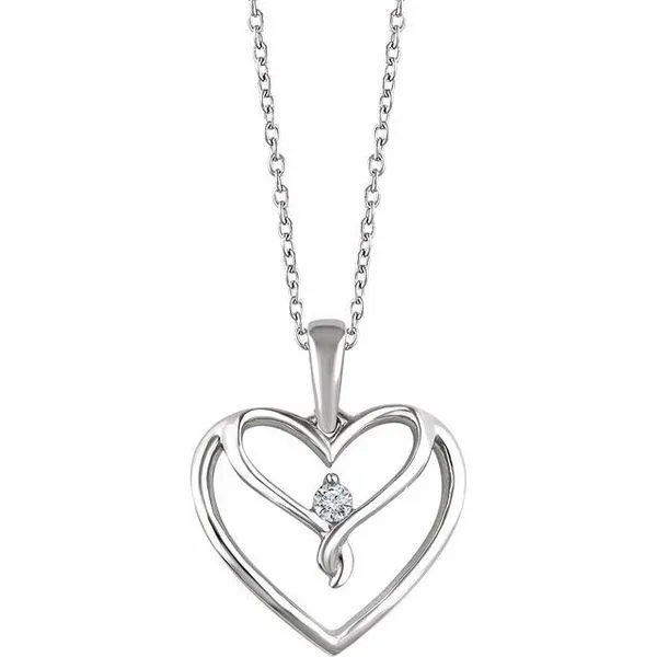 Solitaire Heart Necklace Hart's Jewelers Grants Pass, OR