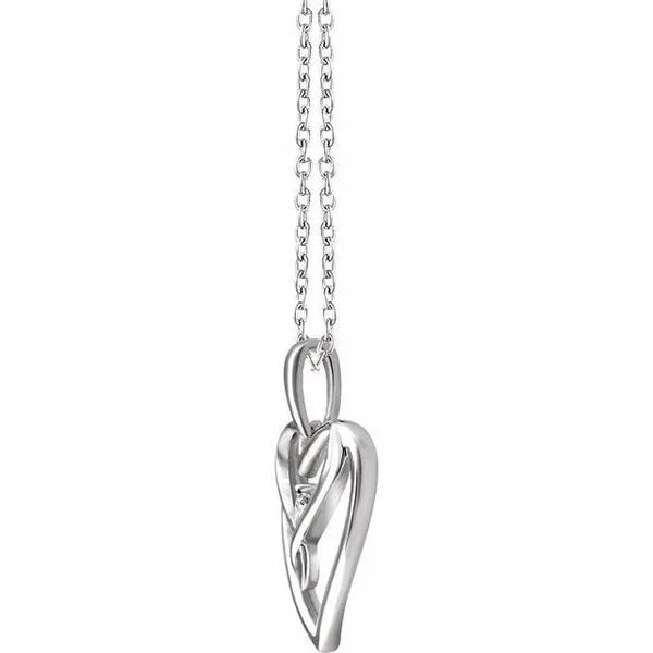 Solitaire Heart Necklace Image 2 Hart's Jewelers Grants Pass, OR