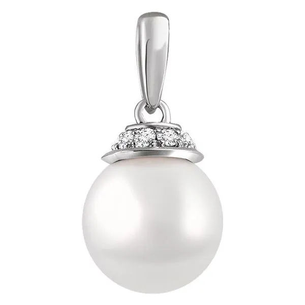 Accented Pearl Pendant Becky Beck's Jewelry DeKalb, IL