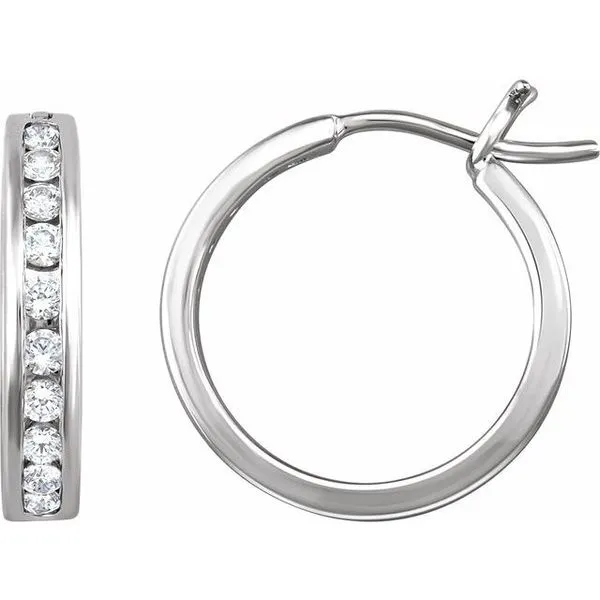 Channel-Set Hoop Earrings Rasmussen Jewelers Spanish Fork, UT