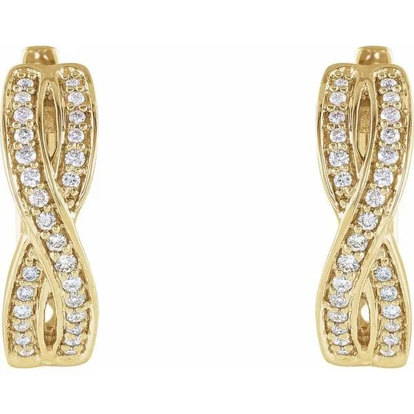 Accented Infinity-Inspired Hoop Earrings Image 2 Rasmussen Jewelers Spanish Fork, UT