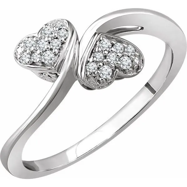 Bypass Heart Promise Ring D'Errico Jewelry Scarsdale, NY
