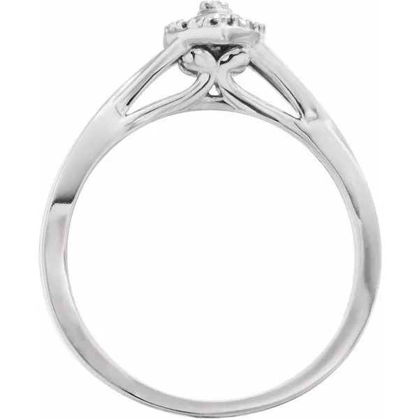 Halo-Style Criss-Cross Ring Image 2 Avitabile Fine Jewelers Hanover, MA