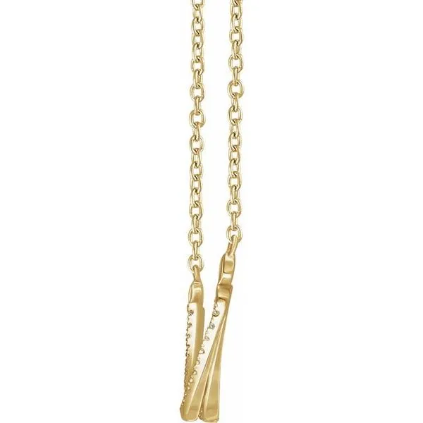 Twisted Bar Necklace Image 2 James Wolf Jewelers Mason, OH