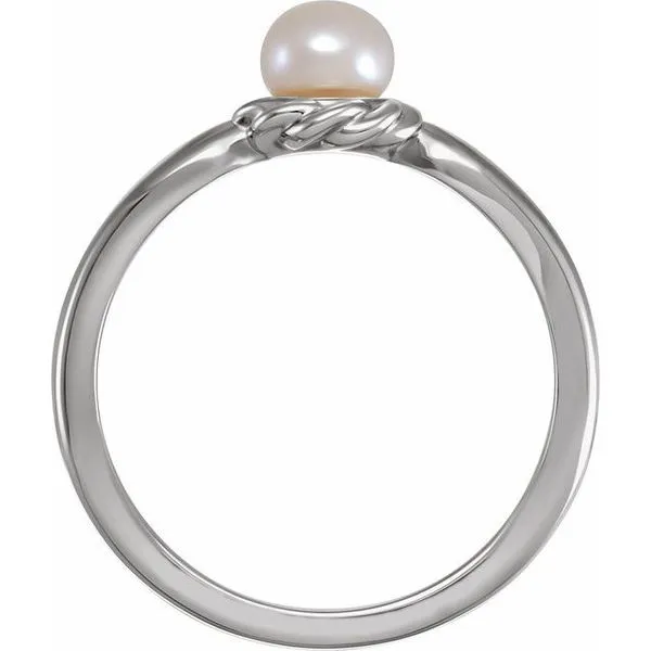 Pearl Halo-Style Rope Ring Image 2 Milan's Jewelry Inc Sarasota, FL