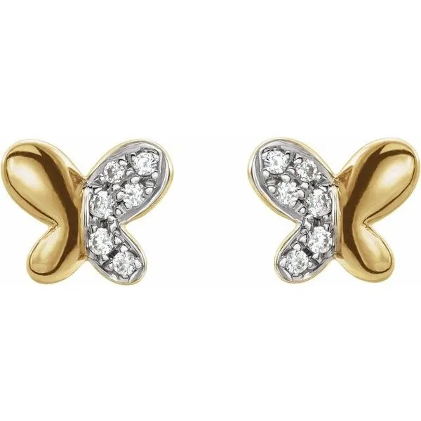 Youth Butterfly Earrings Image 2 J. Meredith Jewelers Delafield, WI