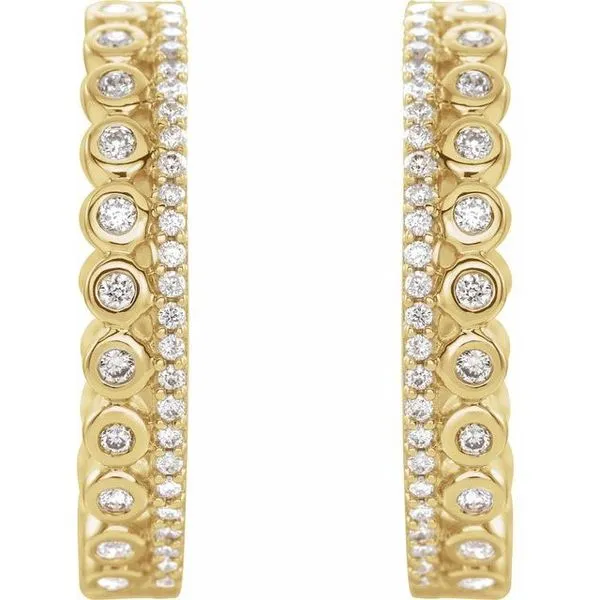 Geometric Hoop Earrings Image 2 Cherry Street Jewelers Tulsa, OK