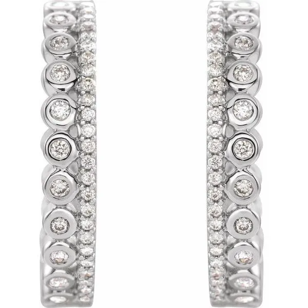 Geometric Hoop Earrings Image 2 Hopman Jewelers Elkhart, IN