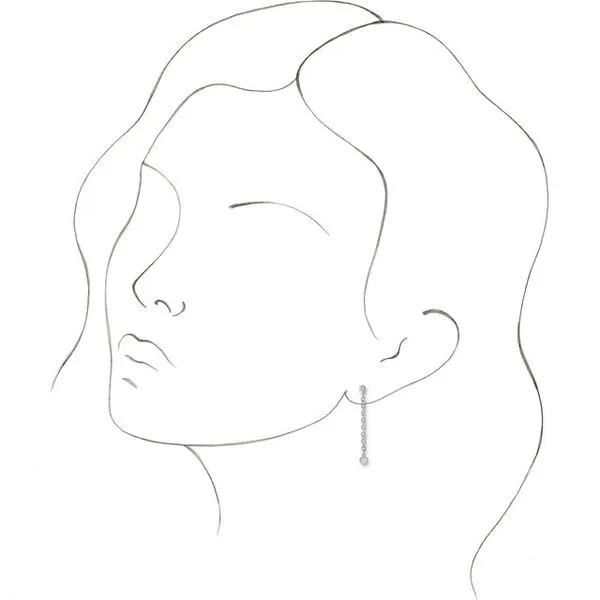 Bezel-Set Chain Earrings Image 3 Clater Jewelers Louisville, KY