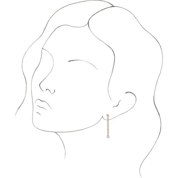 Bezel-Set Chain Earrings Image 3 Clater Jewelers Louisville, KY