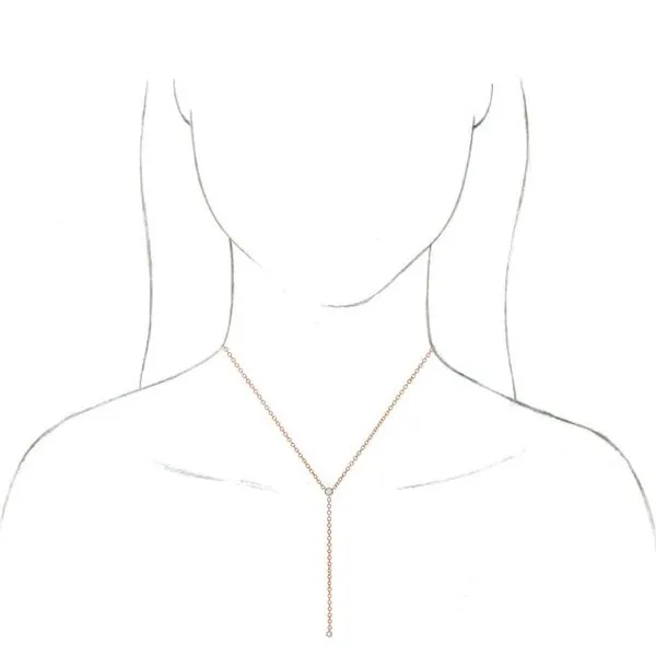 Bezel-Set Y Necklace Image 3 Avitabile Fine Jewelers Hanover, MA