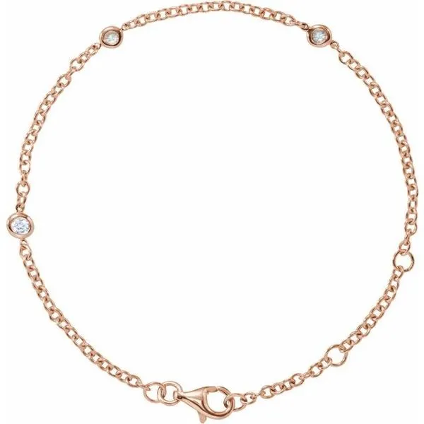 Bezel-Set Station Bracelet Image 3 Avitabile Fine Jewelers Hanover, MA