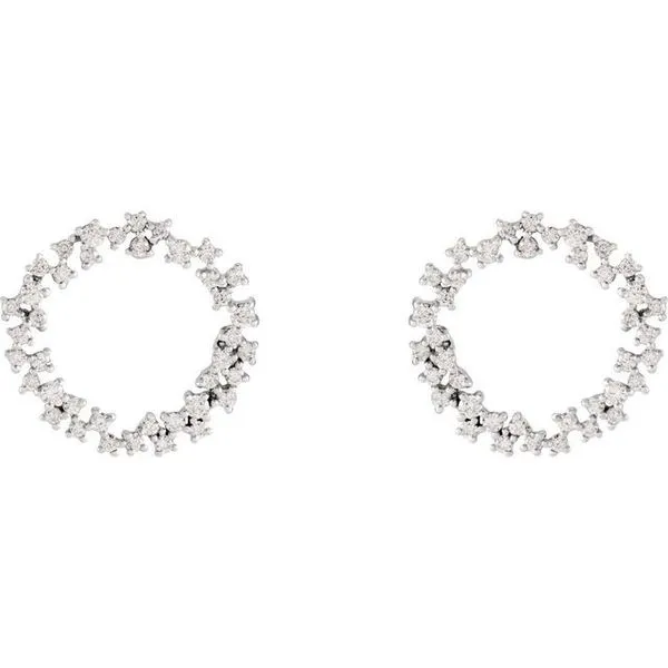 Accented Circle Earrings Image 2 Hopman Jewelers Elkhart, IN
