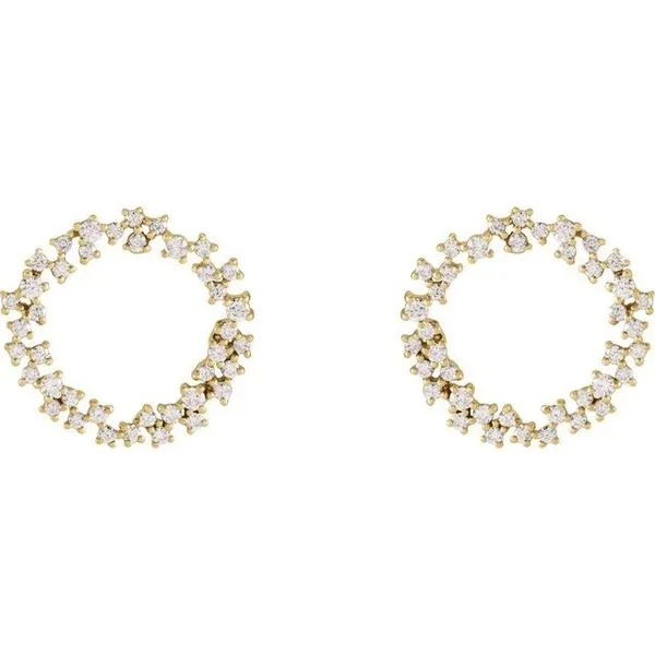 Accented Circle Earrings Image 2 Hopman Jewelers Elkhart, IN