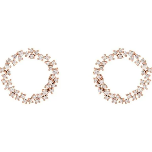 Accented Circle Earrings Image 2 J. Meredith Jewelers Delafield, WI