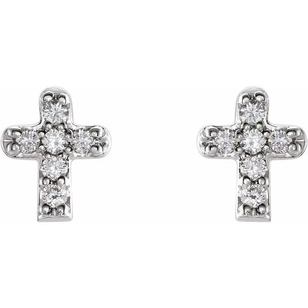 Youth Cross Earrings Image 2 Becky Beck's Jewelry DeKalb, IL