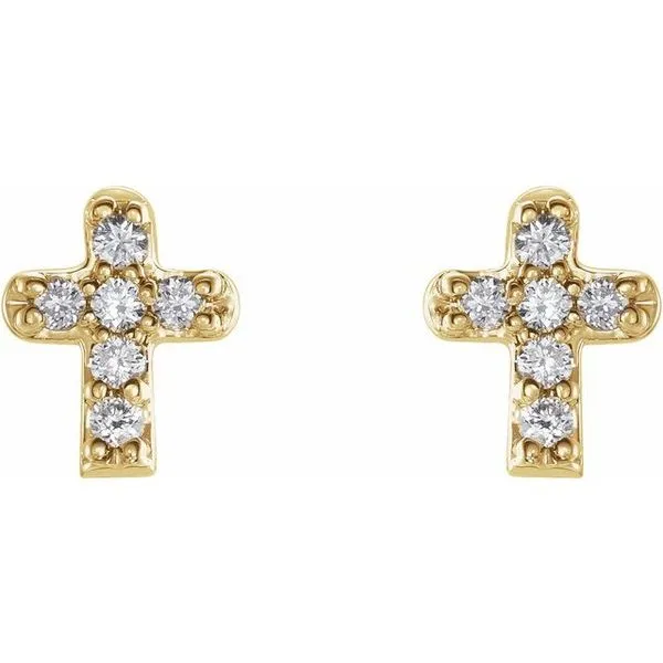 Youth Cross Earrings Image 2 Henry B. Ball Jewelers Canton, OH