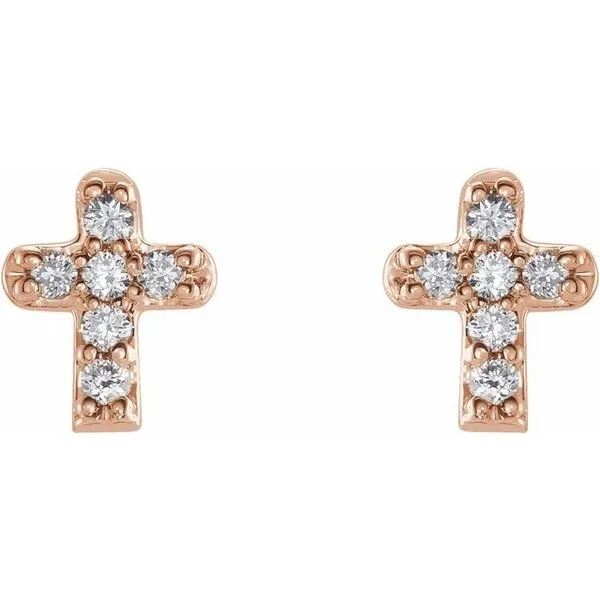 Youth Cross Earrings Image 2 Henry B. Ball Jewelers Canton, OH