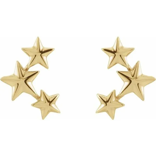 Star Ear Climbers Image 2 Studio D Jewelers Woodstock, IL