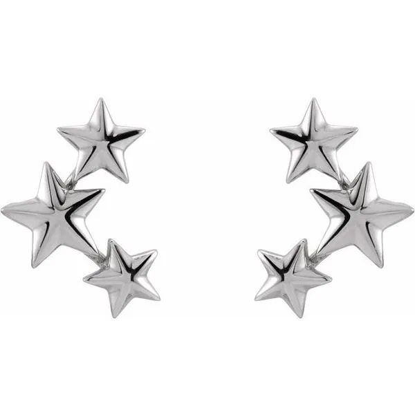 Star Ear Climbers Image 2 D'Errico Jewelry Scarsdale, NY