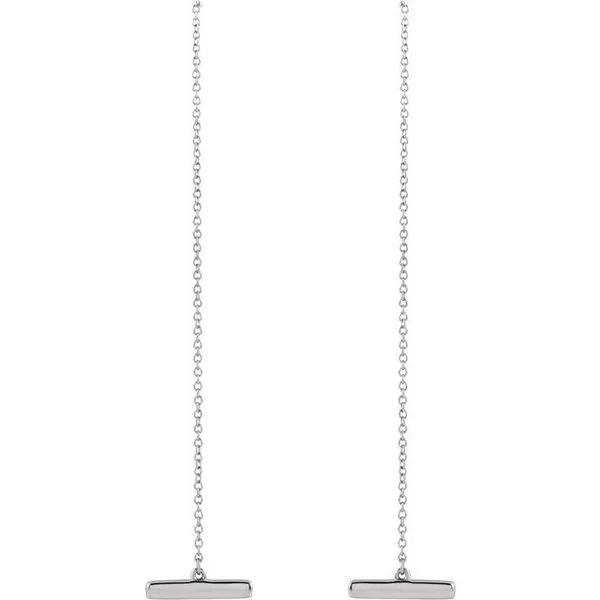 Bar Chain Earrings Image 2 Comstock Jewelers Edmonds, WA