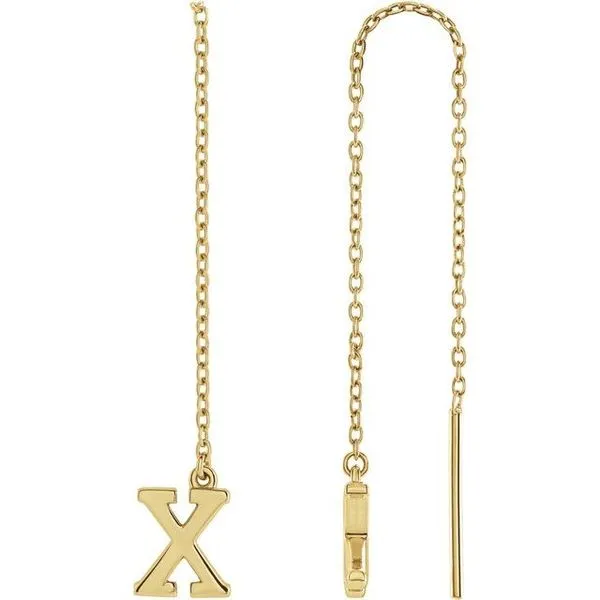 Single Initial Chain Earrings Henry B. Ball Jewelers Canton, OH