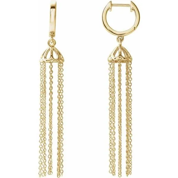 Hinged Hoop Chain Earrings J. Meredith Jewelers Delafield, WI