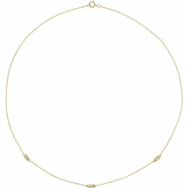 Baguette Station Necklace Avitabile Fine Jewelers Hanover, MA