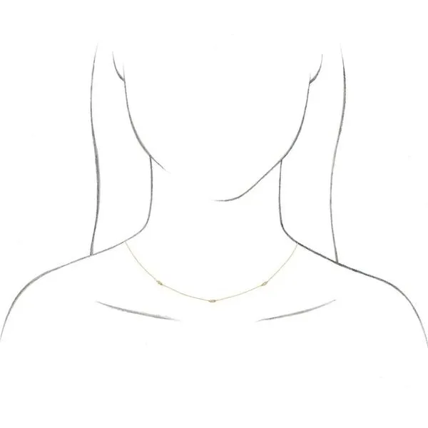 Baguette Station Necklace Image 2 Rick's Jewelers California, MD