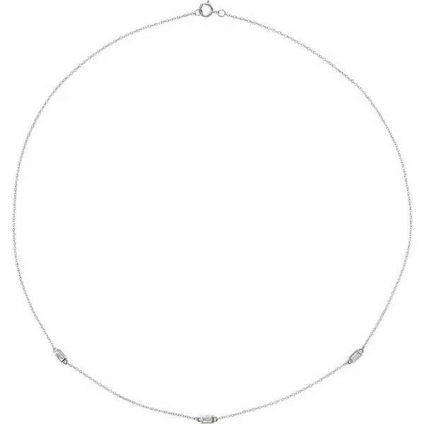 Baguette Station Necklace J. West Jewelers Round Rock, TX