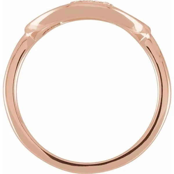 Accented Initial Signet Ring Image 2 Moseley Diamond Showcase Inc Lexington, SC