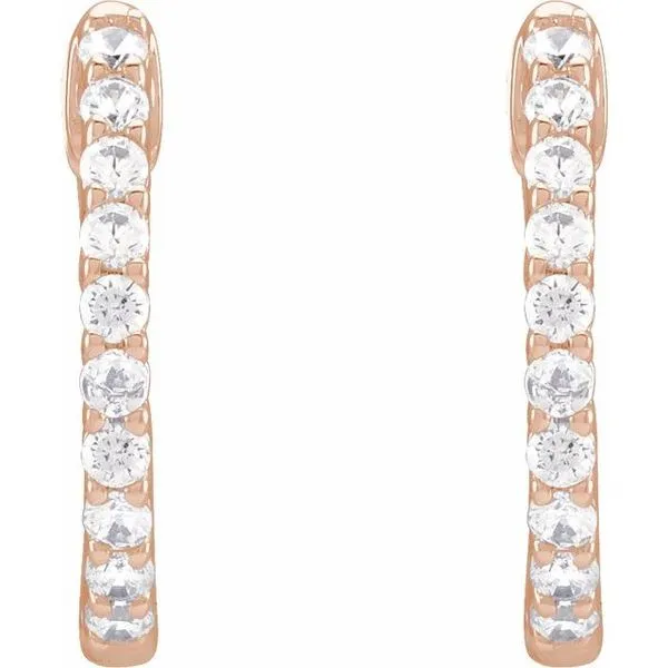 Inside-Outside Hoop Earrings Image 3 Hopman Jewelers Elkhart, IN