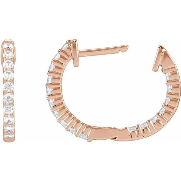 Inside-Outside Hoop Earrings Image 4 Rasmussen Jewelers Spanish Fork, UT