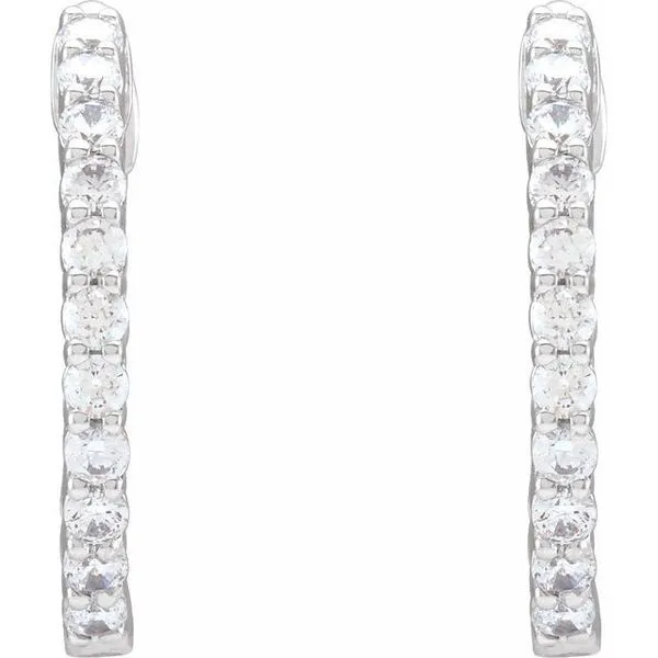 Inside-Outside Hoop Earrings Image 3 James Wolf Jewelers Mason, OH