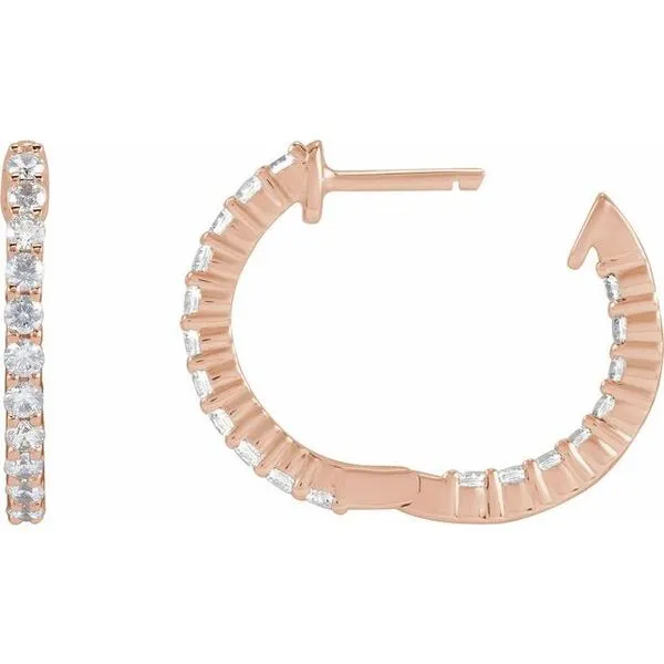 Inside-Outside Hoop Earrings Image 4 James Wolf Jewelers Mason, OH